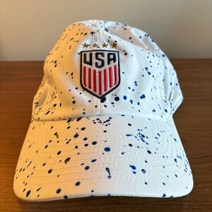 2023 USWNT USA Nike White and Blue Speckled Cap Heritage 86 One Size